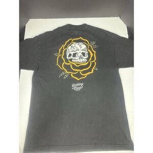 Lurking Class by Sketchy Tank Rose With Skull Short Sleeve Tee size large